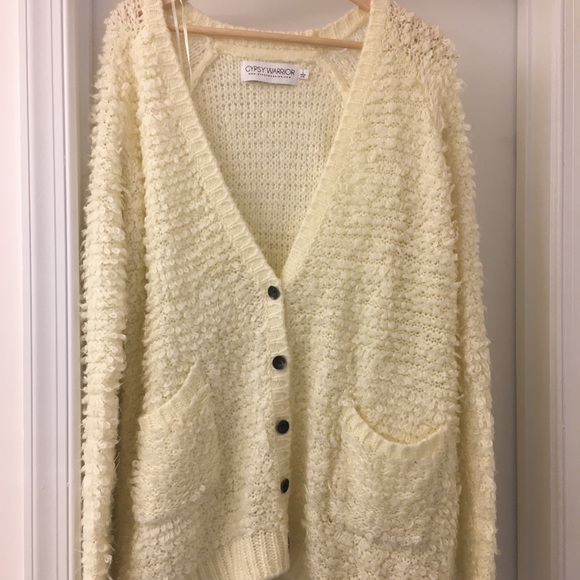 Gypsy Warrior Sweaters - Gypsy Warrior Cream Cardigan